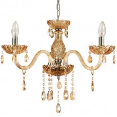 Φωτιστικό Κρεμαστό 3xE14 Γυάλινο Μελί με Κρύσταλλα 5314-3-M